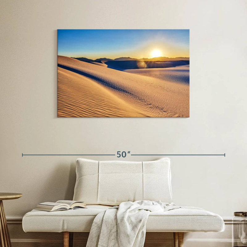 Sable blanc d'Alvord, coucher de soleil, H 26 po x l 39 po