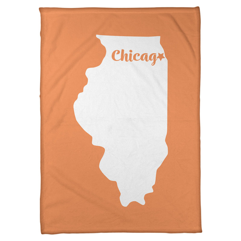 Couverture de polaire en wayne de fort doux, 50 po x 60 po, Orange