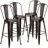Angelean 24" High Distressed Metal Indoor-Outdoor Counter Height Stool - Back-1736821945-1683327245