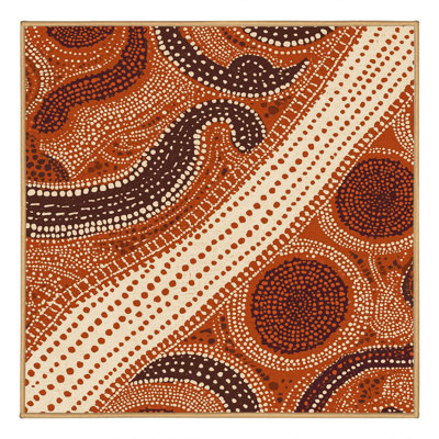 Tapis moelleux doux en peluche d'inspiration mondiale Midwood - imprimé brun clair