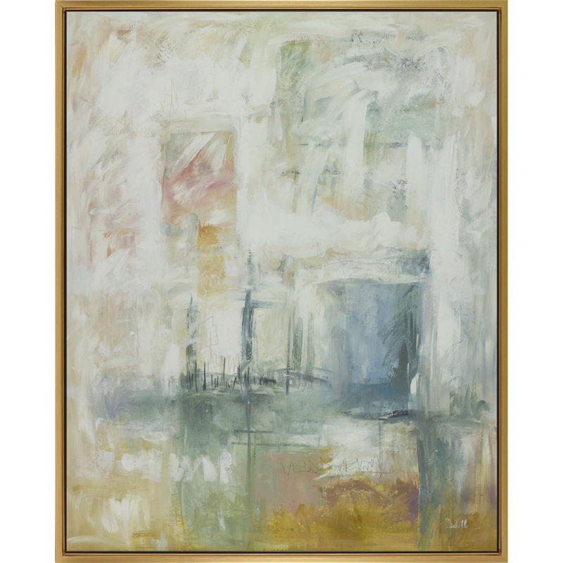 Rain is Gone - Peinture sur toile, Cadre doré Laguna