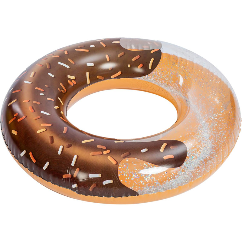 3Pack Donut Inflatable Pool Float with Glitters 32.5”