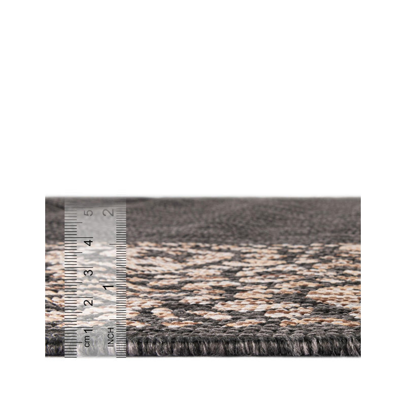 Tapis gris anthracite Alexio, Carré 10 pi 8 po