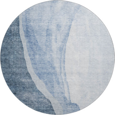 Premium Machine Washable Prisco Blue Rug