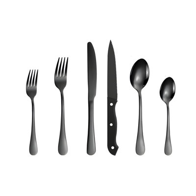 Premium Stainless Steel Tableware Set For 48-Piece Cutlery Set With Steak Knives, Durable And Elegant