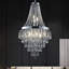 Lustre en cristal 11 lumières, finition dorée ou chromée pour la salle à manger, le salon ou le vestibule (sans ampoules)-1173970491