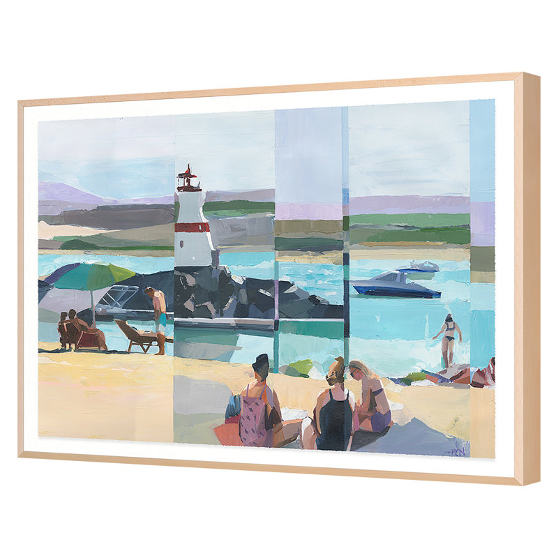 Summer Daze 2 Print by PC Ngo, Maple Framed, 27" H x 35" W