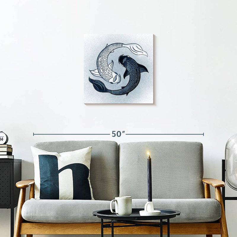Brampt Yin Yang Fish, 20" H x 20" W