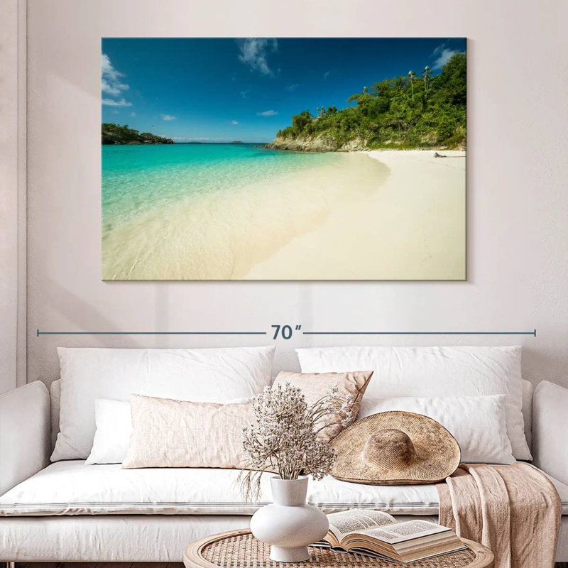 Plage de la baie tropicale Gillard, H 34 po x l 51 po