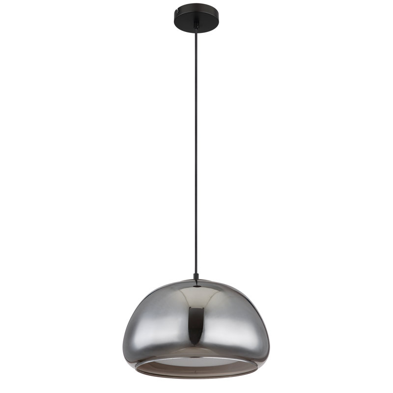 Chaunta 1 - Light Matte Black Pendant, 28cm H x 46cm W