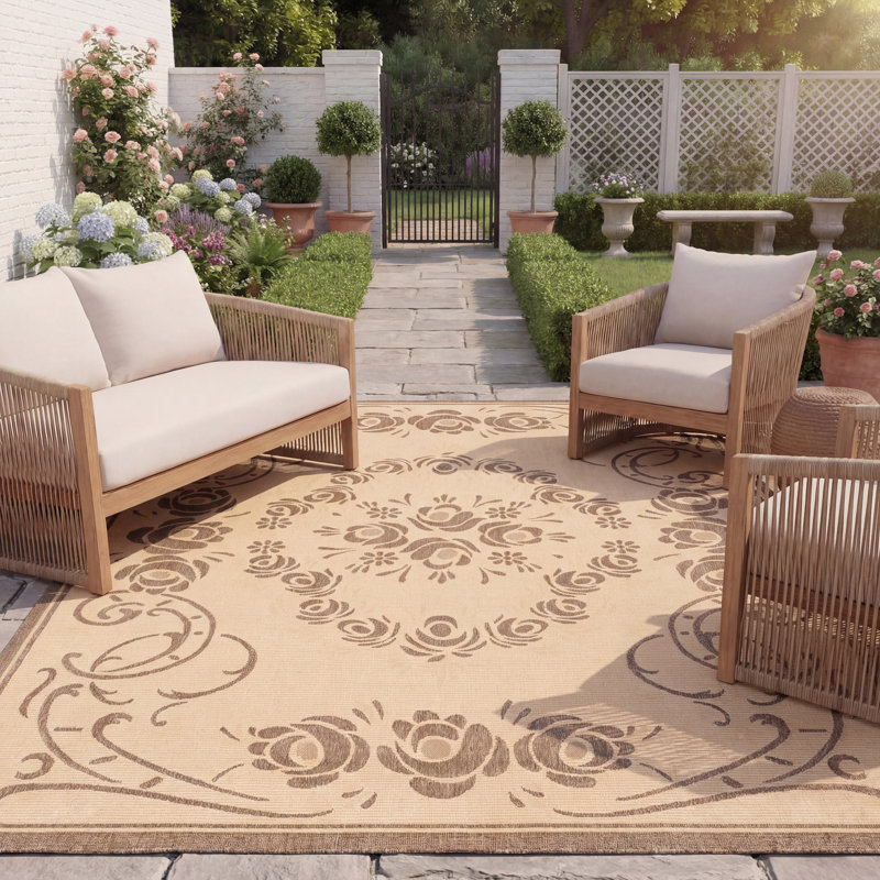 Grampian Performance Oriental Indoor/Outdoor Area Rug, Rectangle 8' x 11'