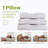 Contour Memory Foam Pillow 2-Pack Standard Size – Adjustable Ergonomic Neck Support, Cooling Gel Infused, Organic Cotton Cover-918591581