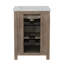 Meuble-lavabo de porte de grange de 24 po de largeur en brun neutre