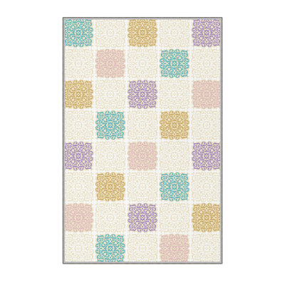 Premium Hall Carpet, 2.6 x 6.6 Feet, 1% Polyester, .3 in Pile Height | Antibacterial, Non-Slip Underside, Machine Washable | 3D Digital Print Design, Durable & Stylish for Entryways, Living Rooms & More