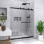 60 po X P 75 po H Double porte de douche coulissante sans cadre au fini noir mat