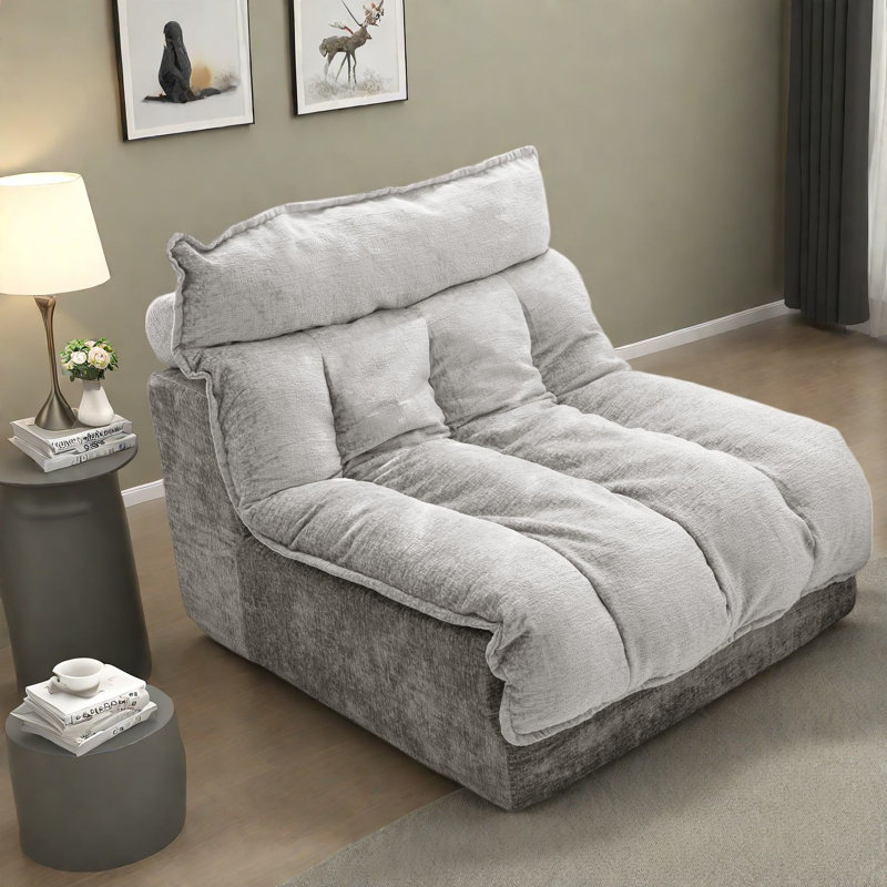 Canapé d'angle Compression Cloud, siège en mousse chenille, canapé compact et moderne pour la maison, Gris