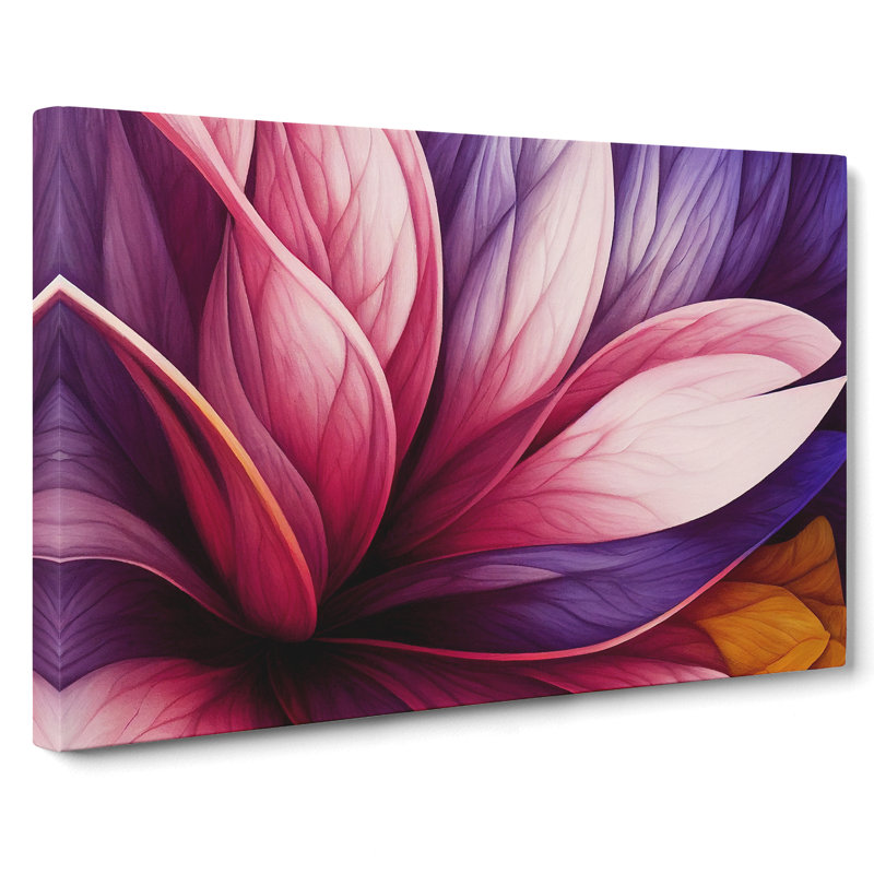 Wondrous Flowers Abstract - Wrapped Canvas Print, 35cm H x 50cm W x 3cm D