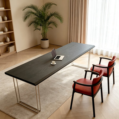 Modern Simple Rectangular Solid Wood Writing Desk
