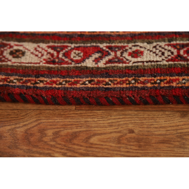 Tapis persan Shiraz à motif végétal teint 5 x 9