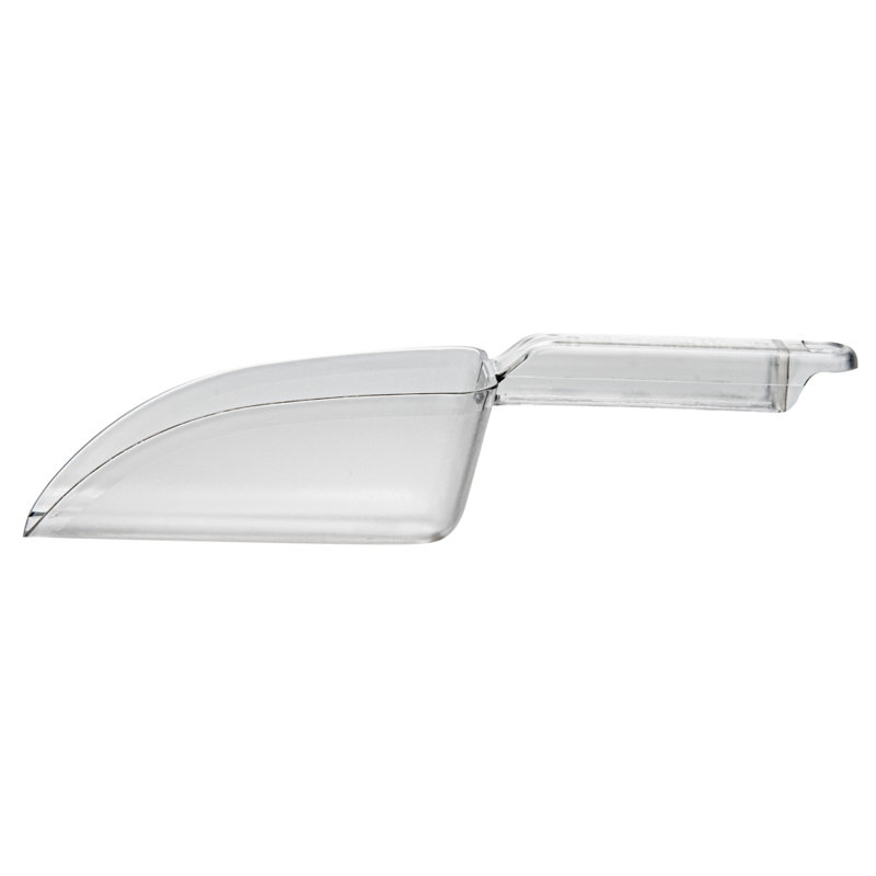 Cuillère à glace 12 onces Met Lux, 1 cuillère à nourriture à fond plat - bord avant biseauté, fente suspendue, pelle à farine en plastique transparent PC, légère, pour la glace ou les ingrédients secs