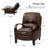 Hardge Genuine Leather Manual Standard Recliner-1743675085