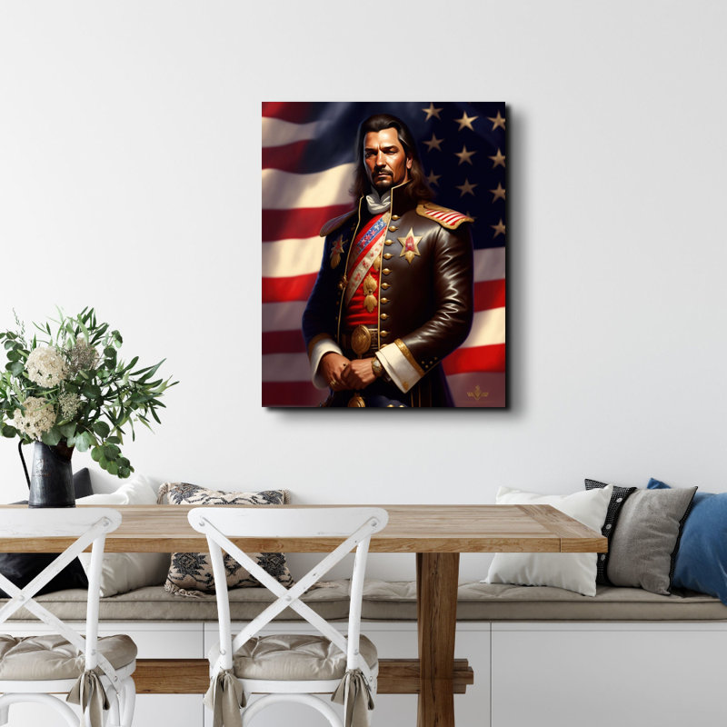 Country Music Waylon Jennings par Stephen Chambers - Photographie sur toile tendue, H 18 po x l 15 po x P 1,5 po