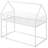 Twin Over Twin House Bunk Bed With Built-In Ladder