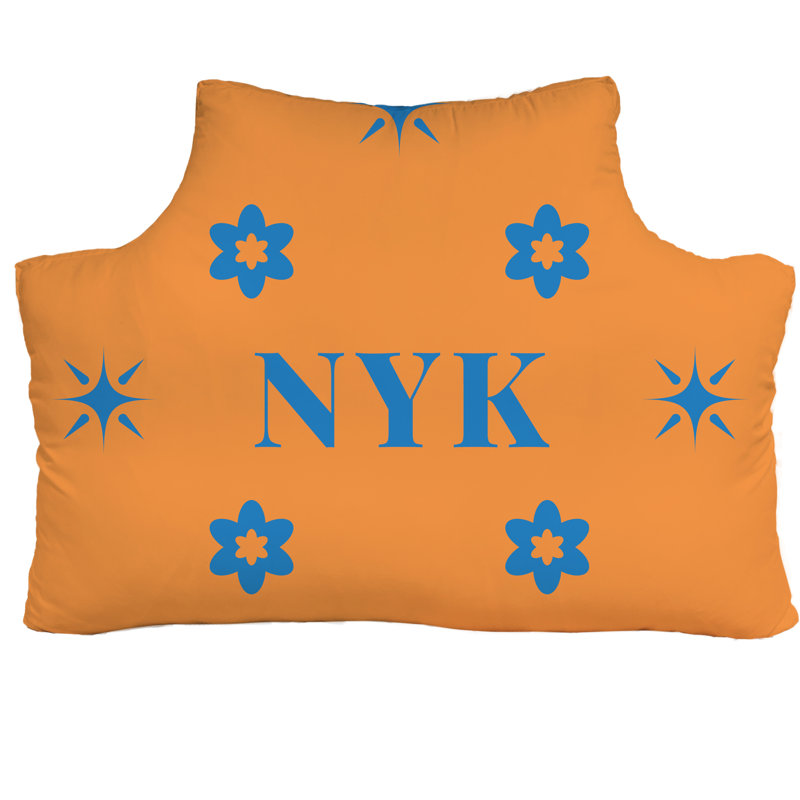 Coussin New York, Orange, bleu, New York, couleurs du basketball, Grand 29,5 po x 59,5 po