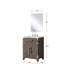 Meuble-lavabo en chêne brun avec comptoir en acrylique, 24 po X P 18 po, miroir, robinet simple 24 x 18, inclus