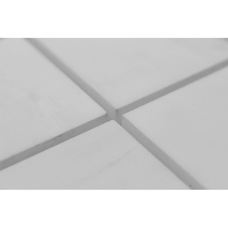 Carreau de mosaïque pour mur et plancher en marbre poli 2 "x 2" Bianco Dolomite