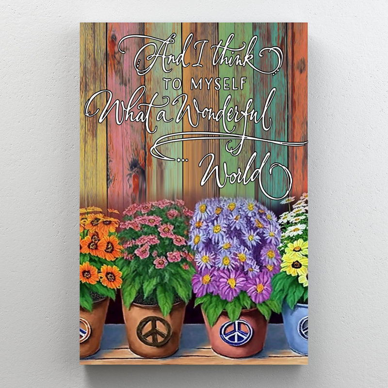 " Flowers Peace ", 20" H x 16" W x 1.25" D