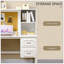 Bureau d'ordinateur polyvalent avec plusieurs options de rangement pour un espace de travail efficace