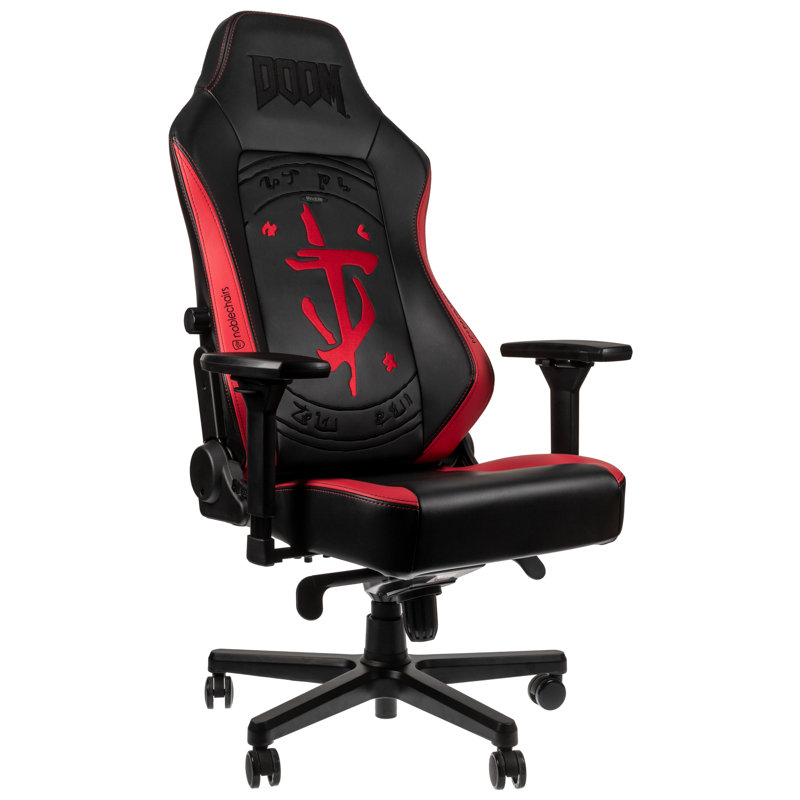 Noblechairs Adjustable Reclining Ergonomic Swiveling PC & Racing Game Chair in Black/Red