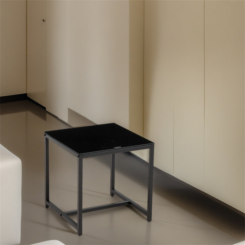 Medium-density Fiberboard Nightstand, Sofa Table With Metal Legs