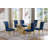 Kennise Glass Top Double Pedestal Dining Set-377858198-377858192-377917782