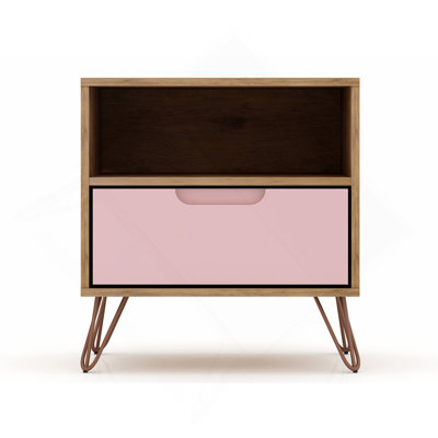 Table de chevet rose