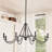 8 - Light Steel Dimmable Chandelier-70048104-70048105
