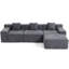 Canapé modulaire de 119 po Cloud, canapé modulaire en L sans os avec méridienne, combinaison de modules flexibles pour le salon, sans assemblage, gris-650541108