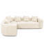 Canapé modulaire à assise profonde en L rembourré avec coussins Modern Modern-1179766510-1179766508