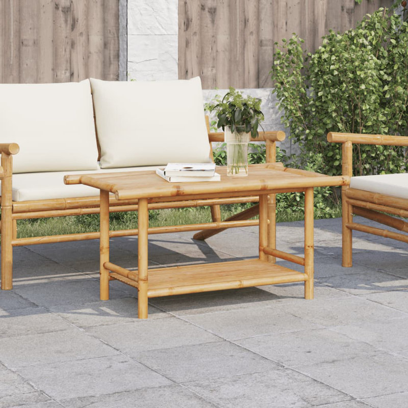 Bay Isle Home™ Coffee Table Bamboo, 17.7"H x 35.4"L x 19.7"W