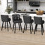 Tabouret de bar 26 po pivotant sur 360 ° à hauteur de comptoir 26 pi, chaises de îlot de cuisine avec pieds en bois