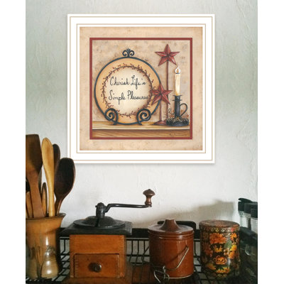 Simple Pleasures Framed Wall Art for Living Room, Home Wall Decor by Mary Ann June