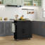 Chariot de cuisine avec plateau en bois manufacturé Sicilee-98750660