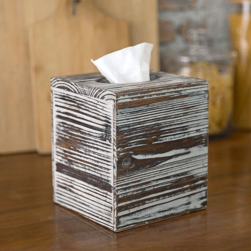 Tissue Box Cover, Brown/Grey