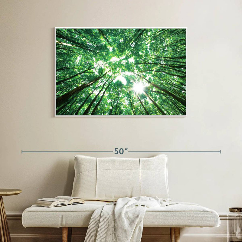 Auvent forêt, Cadre flottant blanc, 40 po x 27 po
