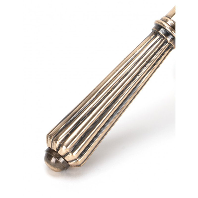 Hinton Lock Door Handle Kit, Polished Bronze