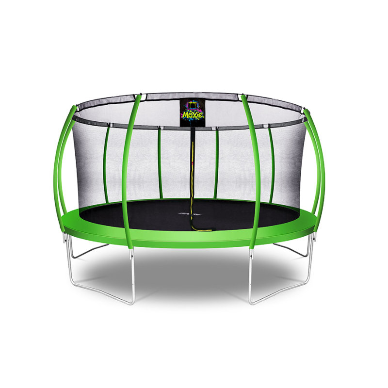 Green Apple 15' Round Outdoor Trampoline with Enclosure