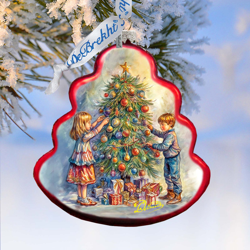 4'' Glass Hanging Figurine Ornament