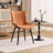 Jimma Faux Leather Upholstered Wingback Dining Chair with Iron Legs-201034826