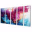 Art mural liquide, nuages magiques mauves, encre mauve 5 pièces-1743249240